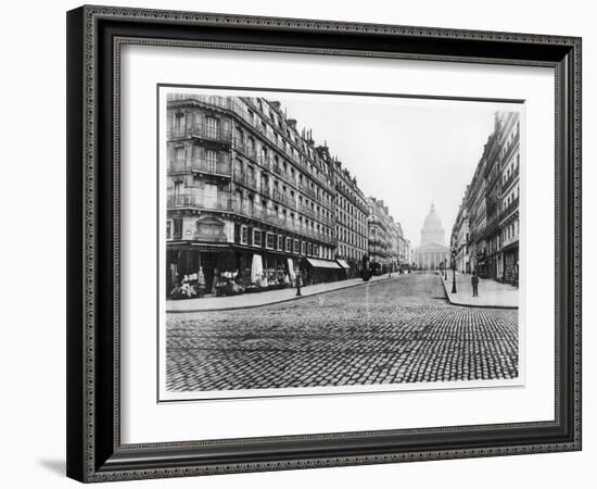 Paris, Rue Soufflot, the Pantheon, 1858-78-Charles Marville-Framed Giclee Print