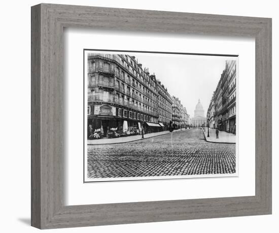 Paris, Rue Soufflot, the Pantheon, 1858-78-Charles Marville-Framed Giclee Print