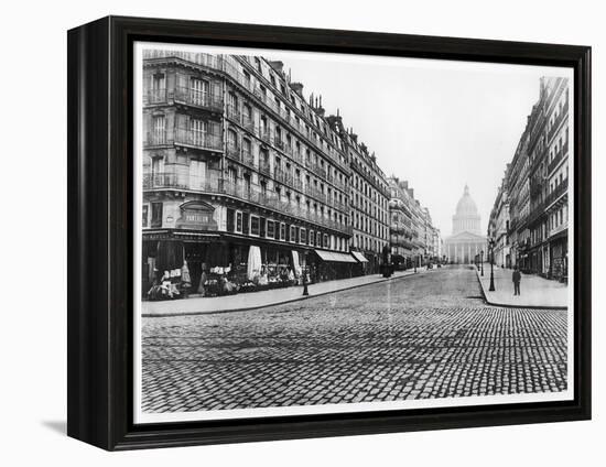 Paris, Rue Soufflot, the Pantheon, 1858-78-Charles Marville-Framed Premier Image Canvas