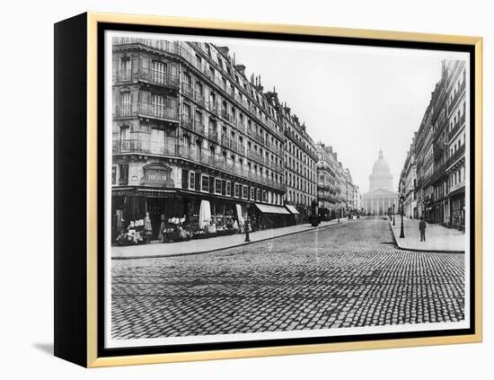 Paris, Rue Soufflot, the Pantheon, 1858-78-Charles Marville-Framed Premier Image Canvas