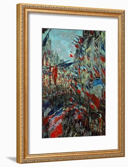 Paris, Rue St. Denis: Celebration of June 30, 1878-Claude Monet-Framed Giclee Print