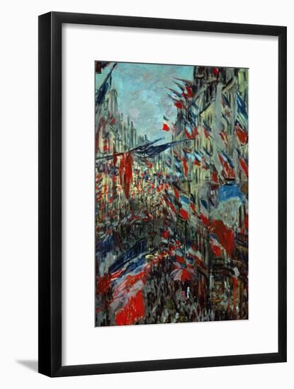 Paris, Rue St. Denis: Celebration of June 30, 1878-Claude Monet-Framed Giclee Print