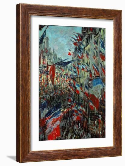 Paris, Rue St. Denis: Celebration of June 30, 1878-Claude Monet-Framed Giclee Print