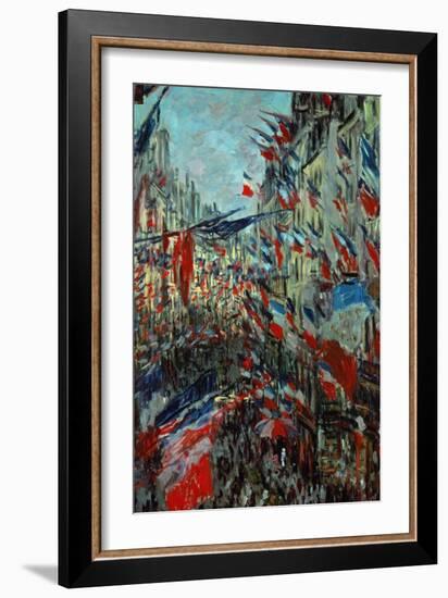 Paris, Rue St. Denis: Celebration of June 30, 1878-Claude Monet-Framed Giclee Print