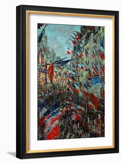 Paris, Rue St. Denis: Celebration of June 30, 1878-Claude Monet-Framed Giclee Print