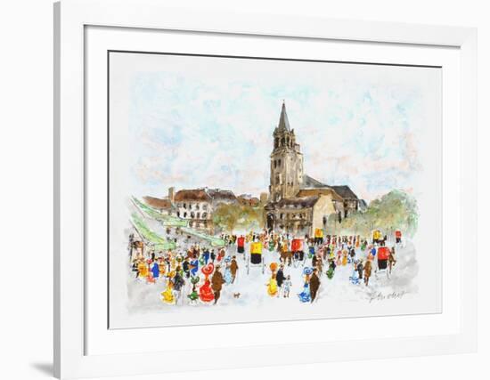 Paris, Saint Germain des Prés-Urbain Huchet-Framed Limited Edition