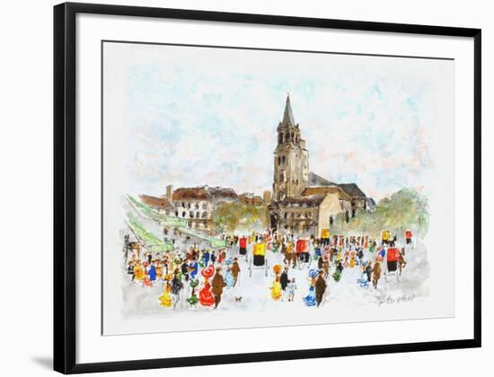 Paris, Saint Germain des Prés-Urbain Huchet-Framed Limited Edition