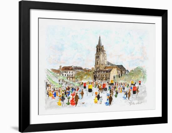 Paris, Saint Germain des Prés-Urbain Huchet-Framed Limited Edition