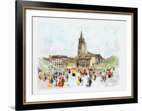 Paris, Saint Germain des Prés-Urbain Huchet-Framed Limited Edition