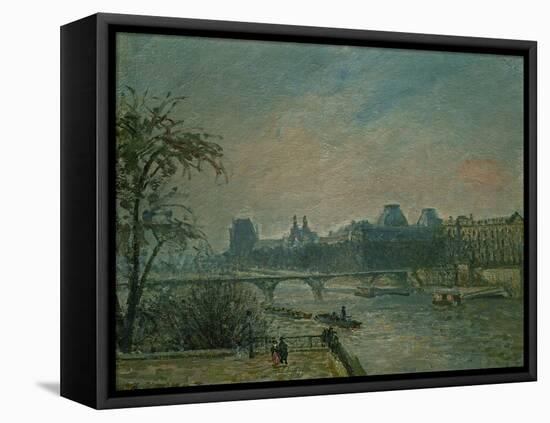 Paris: Seine River and Louvre Palace, 1903-Camille Pissarro-Framed Premier Image Canvas