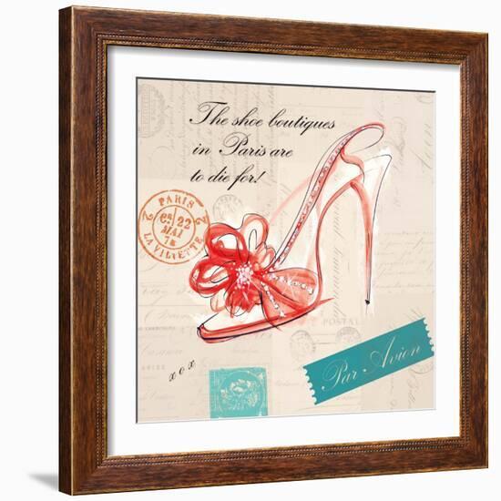 Paris Shoe Bow-Barbara Lindner-Framed Art Print