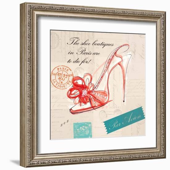 Paris Shoe Bow-Barbara Lindner-Framed Art Print