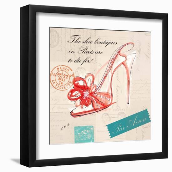 Paris Shoe Bow-Barbara Lindner-Framed Art Print