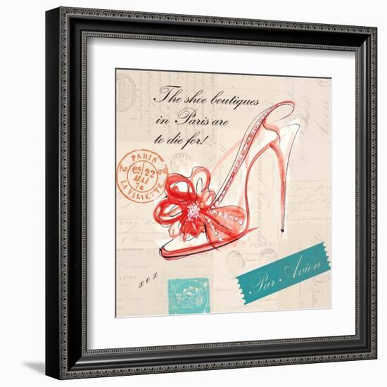 Paris Shoe Bow-Barbara Lindner-Framed Art Print