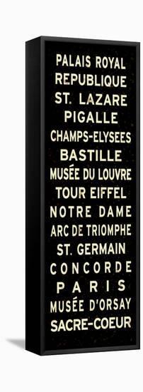 Paris Sign-null-Framed Stretched Canvas