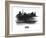 Paris Skyline Brush Stroke - Black II-NaxArt-Framed Art Print