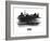 Paris Skyline Brush Stroke - Black II-NaxArt-Framed Art Print