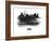 Paris Skyline Brush Stroke - Black II-NaxArt-Framed Art Print