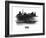 Paris Skyline Brush Stroke - Black II-NaxArt-Framed Art Print