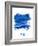 Paris Skyline Brush Stroke - Blue-NaxArt-Framed Art Print