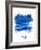 Paris Skyline Brush Stroke - Blue-NaxArt-Framed Art Print