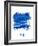 Paris Skyline Brush Stroke - Blue-NaxArt-Framed Art Print