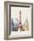 Paris Skyline Poster-paulrommer-Framed Art Print