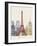 Paris Skyline Poster-paulrommer-Framed Art Print