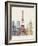 Paris Skyline Poster-paulrommer-Framed Art Print