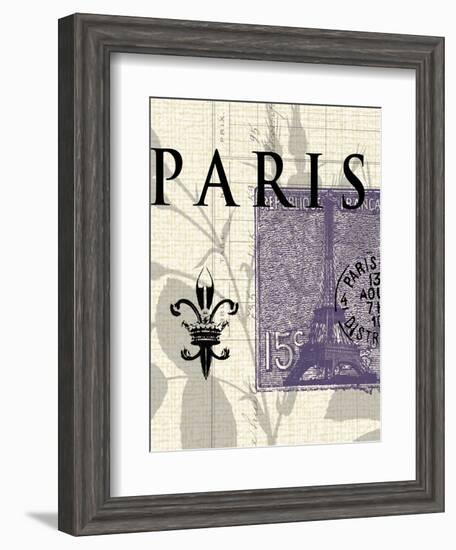 Paris Stamp-Z Studio-Framed Art Print