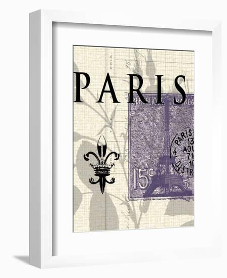 Paris Stamp-Z Studio-Framed Art Print