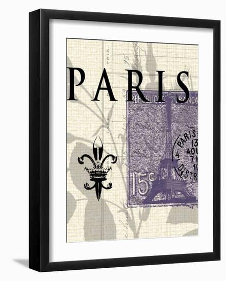 Paris Stamp-Z Studio-Framed Art Print