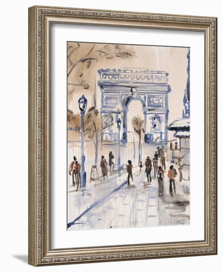 Paris Street 1-Madelaine Morris-Framed Art Print