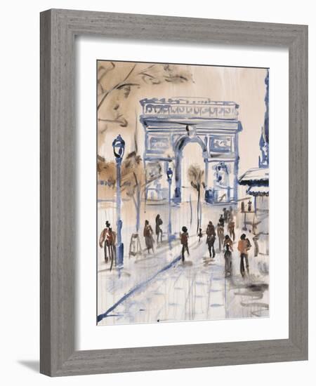 Paris Street 1-Madelaine Morris-Framed Art Print