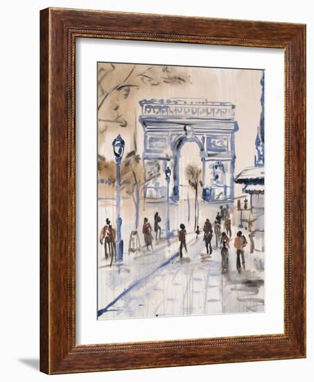 Paris Street 1-Madelaine Morris-Framed Art Print