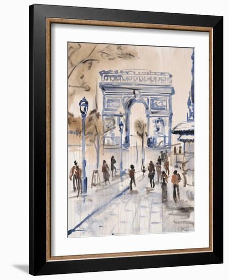 Paris Street 1-Madelaine Morris-Framed Art Print