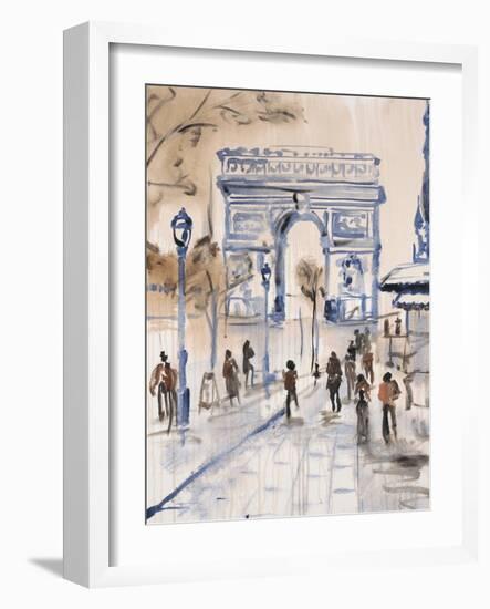 Paris Street 1-Madelaine Morris-Framed Art Print