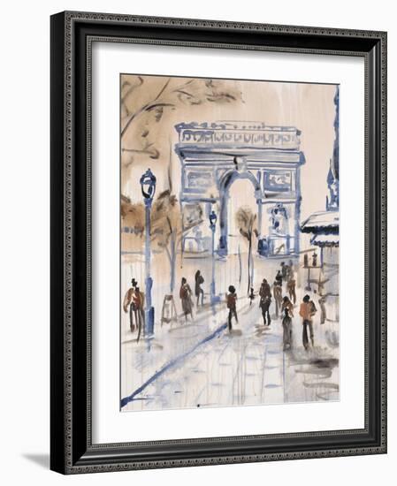 Paris Street 1-Madelaine Morris-Framed Art Print