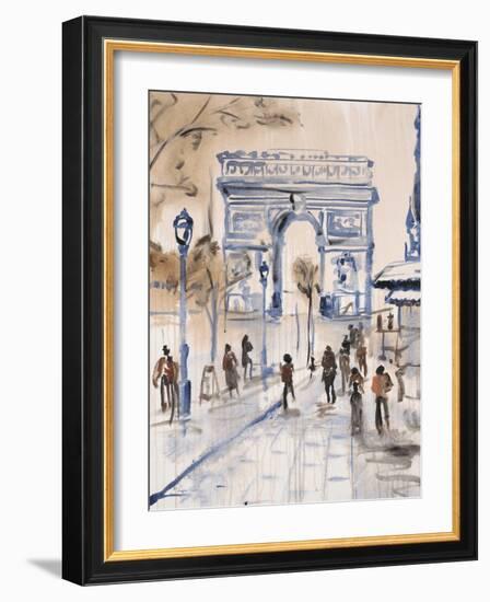 Paris Street 1-Madelaine Morris-Framed Art Print