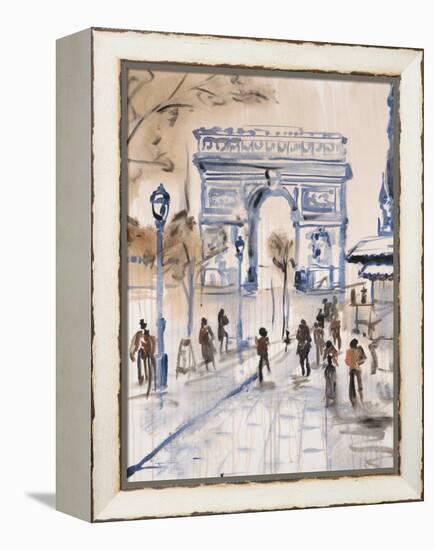 Paris Street 1-Madelaine Morris-Framed Stretched Canvas