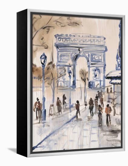 Paris Street 1-Madelaine Morris-Framed Stretched Canvas