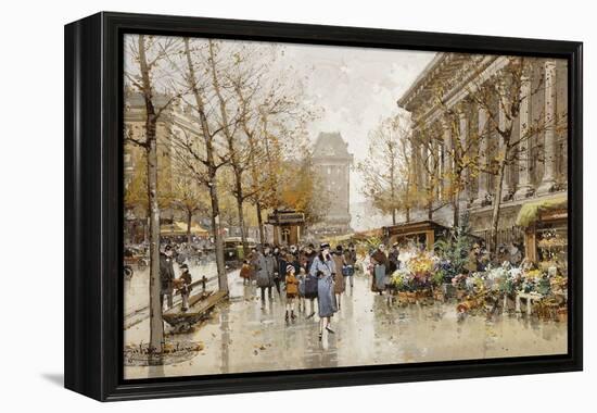 Paris Street in Autumn-Eugene Galien-Laloue-Framed Premier Image Canvas