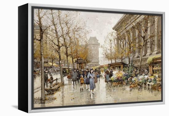 Paris Street in Autumn-Eugene Galien-Laloue-Framed Premier Image Canvas