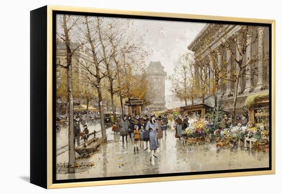 Paris Street in Autumn-Eugene Galien-Laloue-Framed Premier Image Canvas