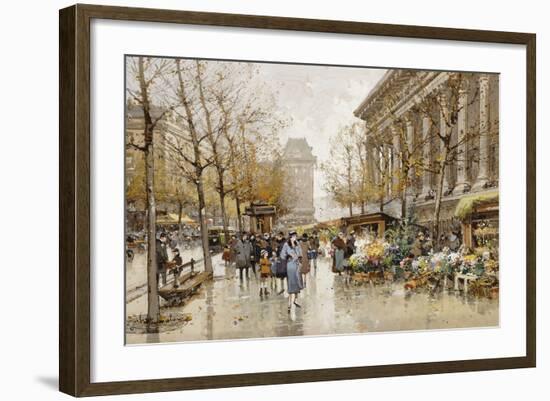 Paris Street in Autumn-Eugene Galien-Laloue-Framed Giclee Print