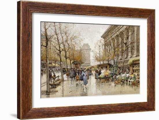 Paris Street in Autumn-Eugene Galien-Laloue-Framed Giclee Print