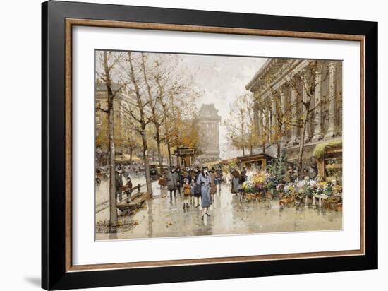 Paris Street in Autumn-Eugene Galien-Laloue-Framed Giclee Print