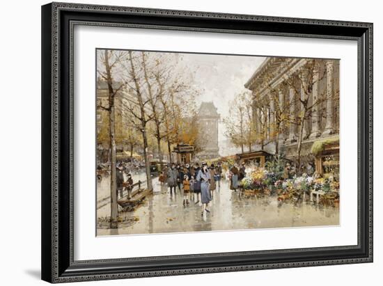 Paris Street in Autumn-Eugene Galien-Laloue-Framed Giclee Print