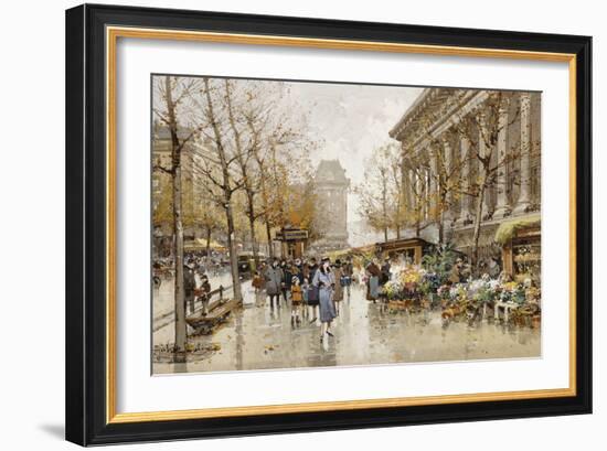 Paris Street in Autumn-Eugene Galien-Laloue-Framed Giclee Print