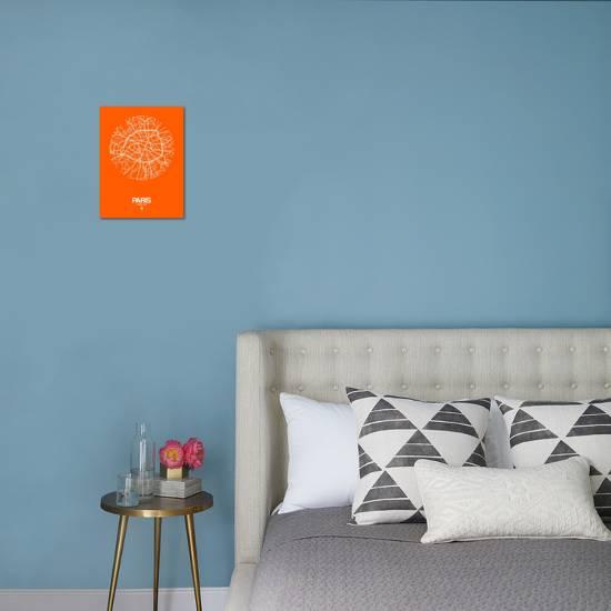 Paris Street Map Orange Art Print Naxart Art Com Paris Street Map Orange Art Print Naxart Art Com